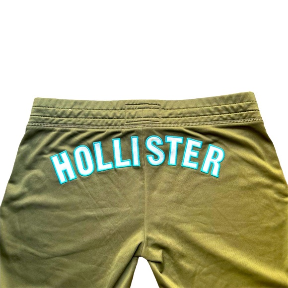 Hollister olive green low rise sweat pants Y2K with patches Size M - Picture 5 of 6